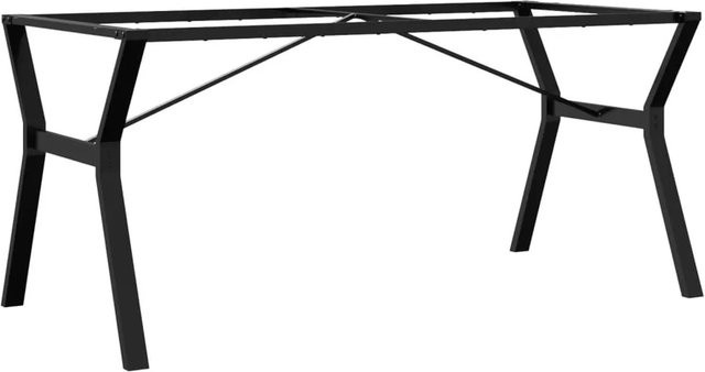 vidaXL Esstisch-Gestell in Y-Form aus Stahl in Schwarz Matt B/T/H: 160 x 80 x 73 cm - Bild 1