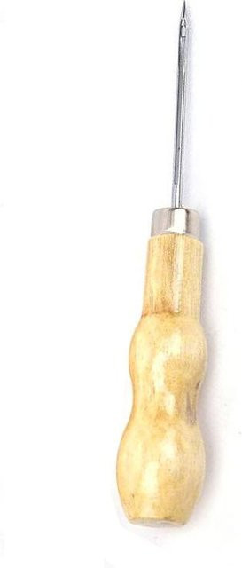 LESDAFFY Home Life Schuhreparatur Ahle mit Holzgriff zum Nähen von Lederschuhen, Schusterwerkzeug für DIY-Handwerk, beige - Bild 1