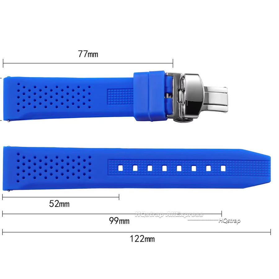 HQstrap Uhrenarmband Silikon, Schmetterlingsschnalle, Unisex - Bild 2