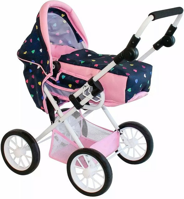 Hausmann Toy Toy Toy Puppenwagen Midi mit Herz Design in Pink - Bild 1