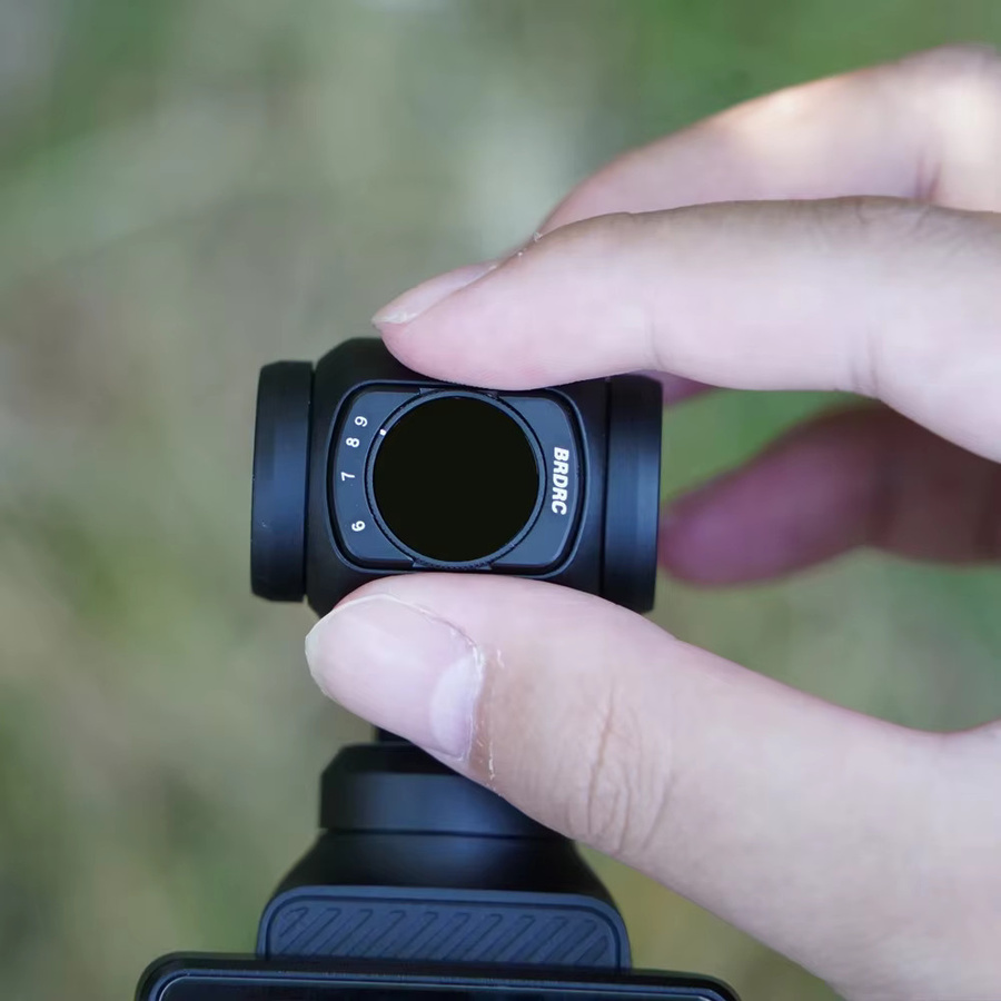 BRDRC Pocket 4 VND Filter-Set für DJI Osmo Pocket 4 und DJI Osmo Pocket 3, Magnetische Objektivfilter, Schwarz, Einstellbar VND2-32 und VND64-512 - Bild 2