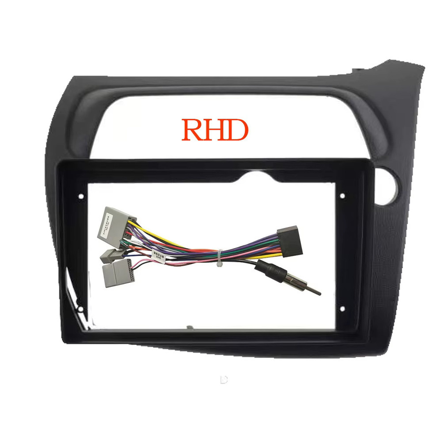 Auto Rahmen Blenden und Kabel Set für Honda Civic Fließheck 2014-2018 Android Big Screen Dashboard Kit in Schwarz - Bild 2