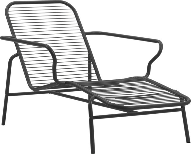 Normann Copenhagen Vig Garten Liegestuhl aus Stahl in Schwarz - Bild 1