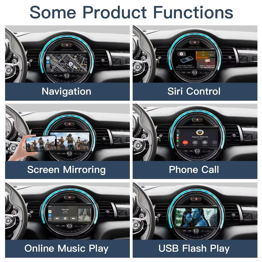 AUTOABC Drahtloses CarPlay und Android Auto Interface für BMW und Mini NBT CIC Modelle, Farbe: Schwarz - Bild 3