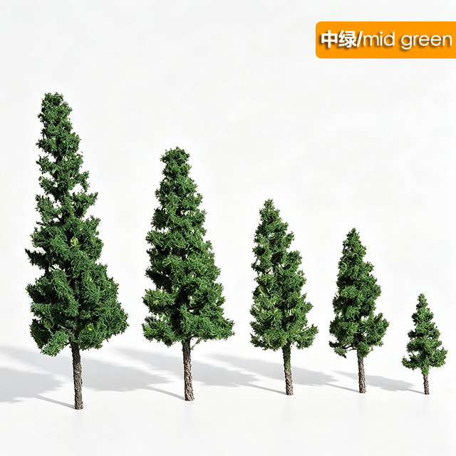 FunTrying Miniatur-Fichtenbaum-Modell, Grüner Baum, Bastelmaterialien - Bild 1