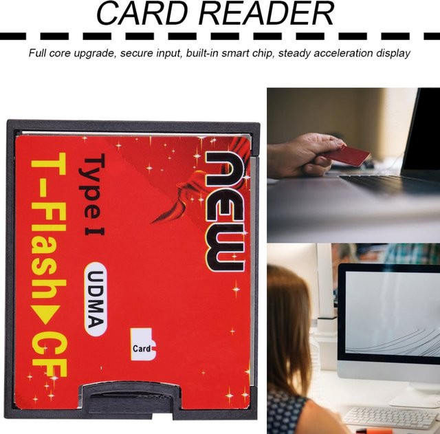 T-Flash zu CF Typ 1 Kartenadapter für MicroSD/HC auf CompactFlash Speicherkarte Konverter für Kameras - Bild 1