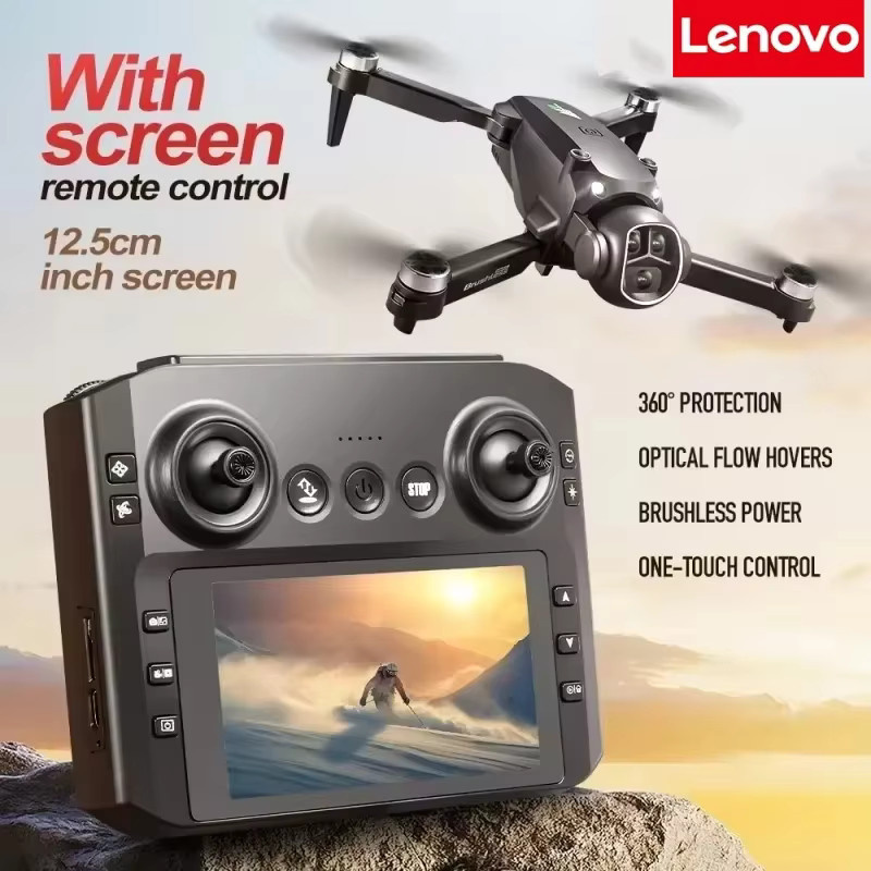 Lenovo M7 Drohne mit 8K Doppelkamera, GPS und Hindernisvermeidung, Schwarz - Bild 3