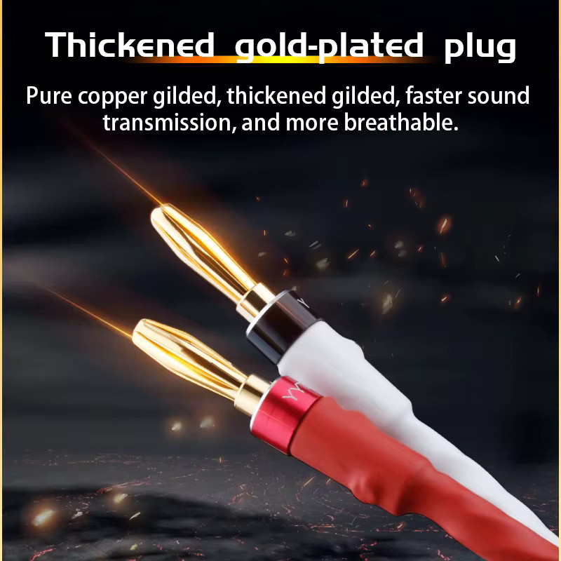 YYAUDIO 8TC HIFI Lautsprecherkabel-Paar mit 7N OCC-Draht und Bananensteckern für Hi-Fi-Systeme - Bild 4