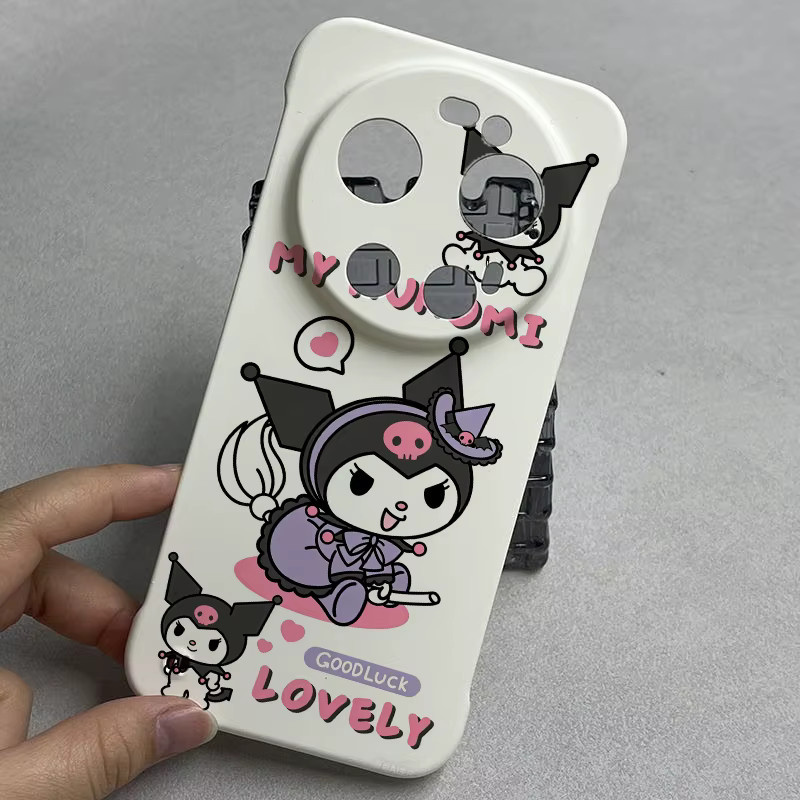 Kawaii Sanrio Hello Kitty und Kuromi rahmenlose Handyhülle für Xiaomi 15 14 13 Pro Ultra, ultradünne stoßfeste Rückabdeckung, Weiß - Bild 1
