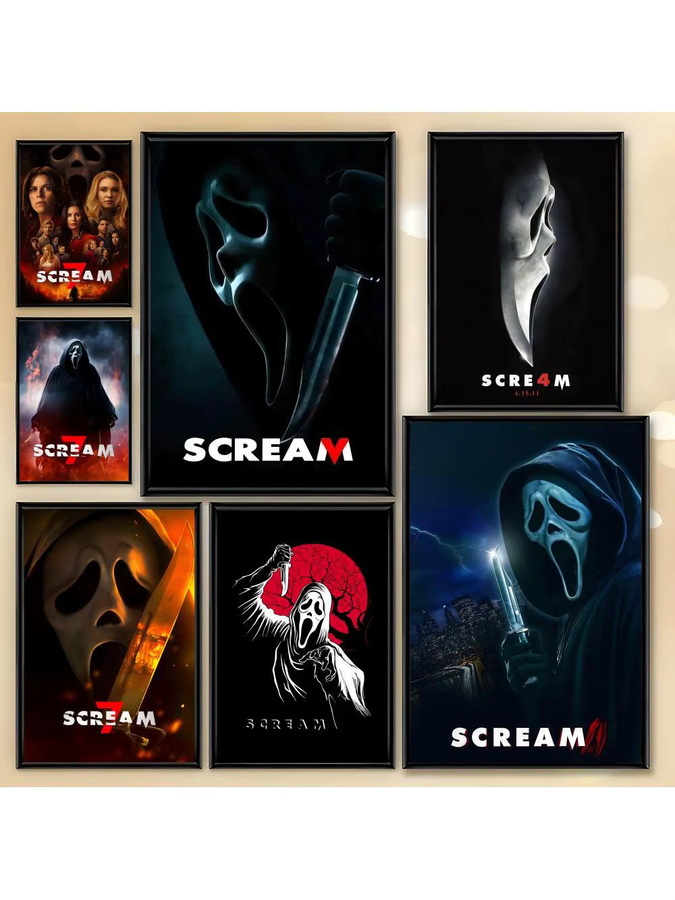 Potdemiel Horrorfilm S-Screams Poster HD Art, wasserfestes Wandposter für dein Zuhause in Weiß, Rechteckig - Bild 3