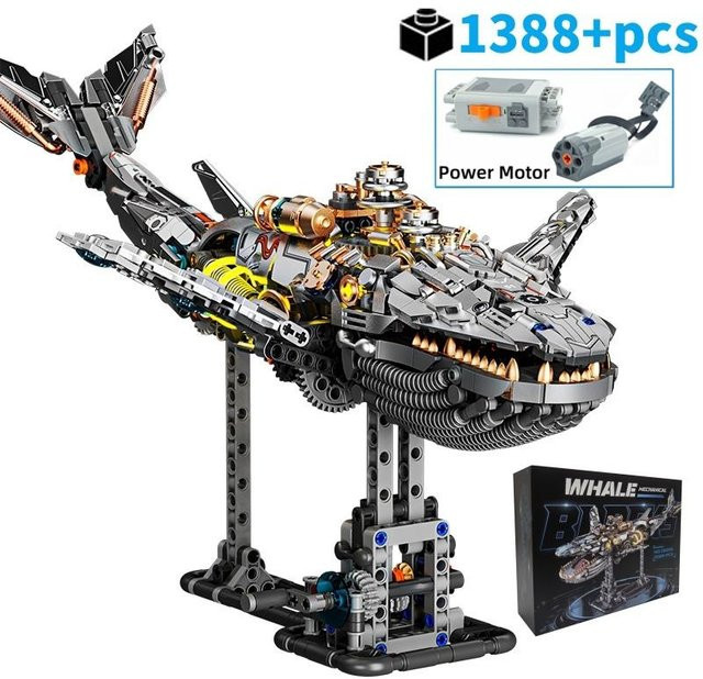 HUATEC MOC Mechanischer Wal, Baustein Modellsteine, mit Licht, ab 6 Jahren - Bild 1