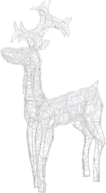 vidaXL Weihnachtsdeko Rentier mit 90 LEDs aus Acryl, H x B x T: 100 x 60 x 16 cm - Bild 1
