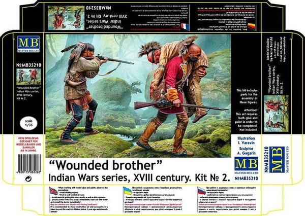 Master Box Wounded Brother, Indian Wars series, Kit No. 2, ab 14 Jahren