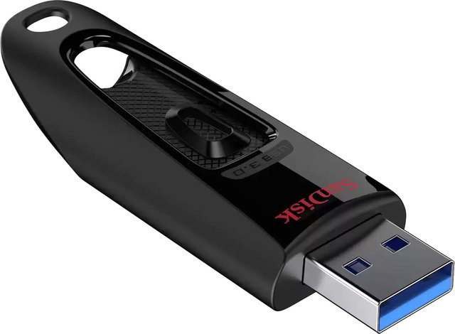 SanDisk Ultra USB-A 3.0 Flash Drive, 128 GB, Schwarz - Bild 1