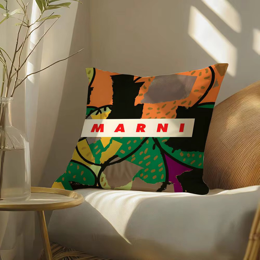 M-mARNI Modekissenbezug aus doppelseitigem Plüsch in Schwarz und Multicolour, quadratisch, B/T/H: 30 x 30 x 1 cm - Bild 5