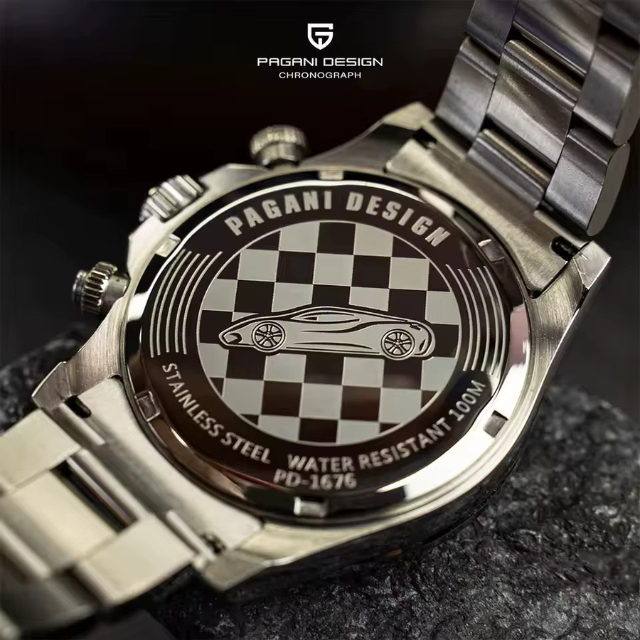 PAGANI DESIGN Chronograph, Quarz, Edelstahl, Silber, Herren - Bild 3