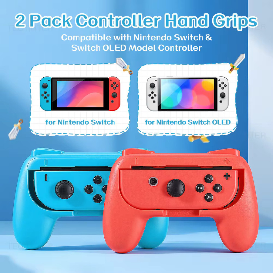 2er-Set Joystick Controller Handgriffe für Nintendo Switch und OLED als Gamepad Halterung und Ständer Zubehör - Bild 2