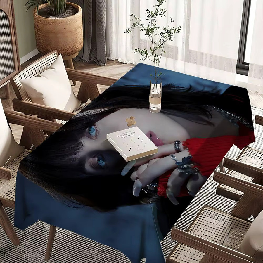 Potdemiel Rechteckige Tischdecke mit Grafikprint in Mehrfarbig für Bauernhaus, Hochzeit oder Party - Bild 6