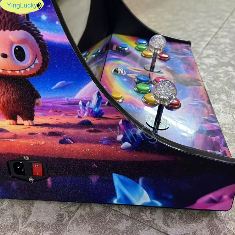 YingLucky Arcade Videospielkonsole Bartop mit LCD-Display, SAGA DX 26800-in-1 Retro-Spiele, Münzprüfer, Joystick und Tasten für TV-Anschluss - Bild 4