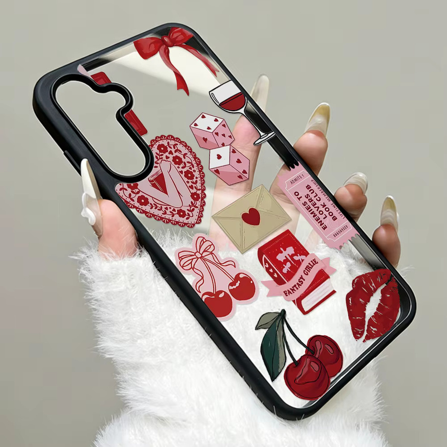 Silikon Handyhülle mit Herzdesign und Lanyard für Samsung Galaxy S26 Ultra, S25 FE, S24 und S23 Ultra - Bild 5