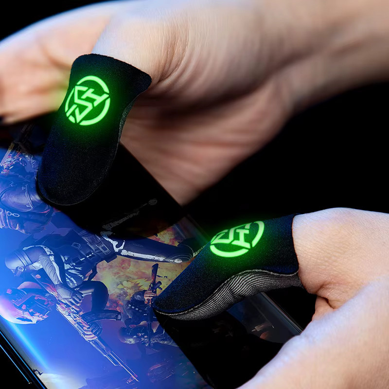 APWIKOGER Gaming Finger-Daumen-Handschuhe Schwarz, ultradünn 0,3 mm, atmungsaktiv und schweißfest für Mobile Gaming auf Android - Bild 2