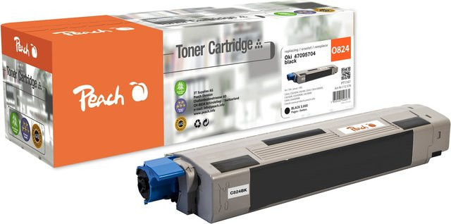 Peach O4709 Toner Schwarz für OKI C 834 DN, C 834, C 824 dn, C 824 n, C 824, C 834 dnw, C 834 nw (wiederaufbereitet) - Bild 1