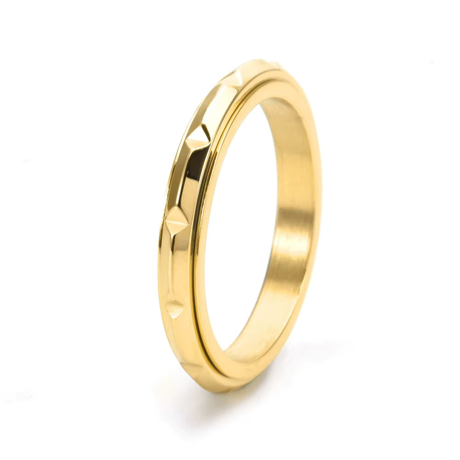 Ring Bambusknoten, Titan-Stahl, Roségold, Damen - Bild 1