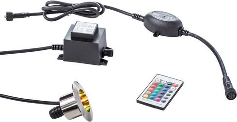 Heissner Smart Light RGB Schlauchanschluss Set mit Controller und Transformator, silberfarben, B/H: 7 x 4,2 cm - Bild 1