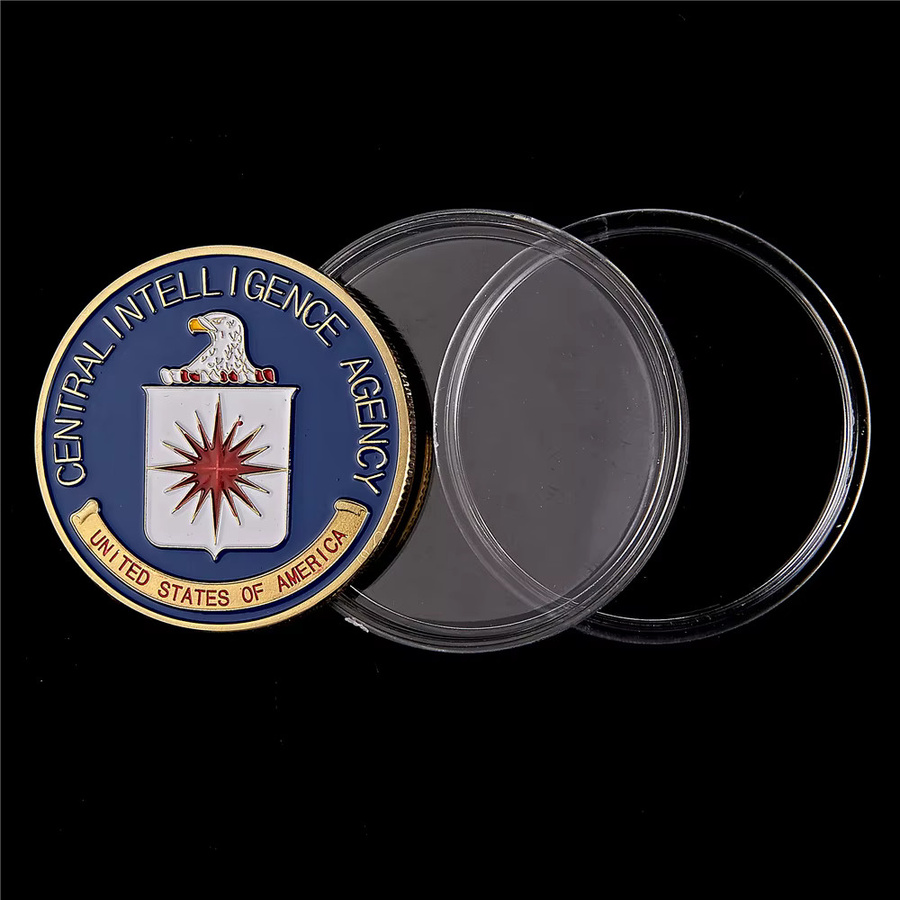 SMJY CIA Challenge Coin Gold Metal Sammlerstück mit Schutzhülle - Bild 2