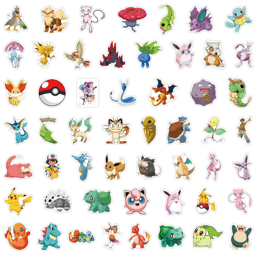TAKARA TOMY Pokemon Aufkleber, Pikachu Eevee, 100-teiliges Set - Bild 3