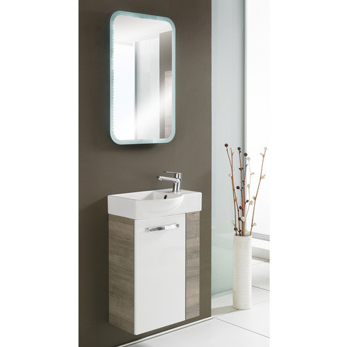 Fackelmann LED-Spiegelelement Sceno in Grau mit kaltweißem Licht, B/H/T: 45 x 73 x 2,7 cm - Bild 3