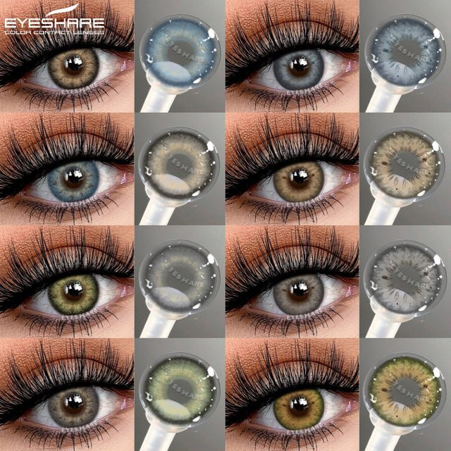 EYESHARE farbige Kontaktlinsen Jahreslinsen, 2 Stück - Bild 1