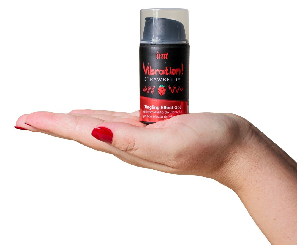 intt Stimulationsgel Vibration! Strawberry, Unisex - Bild 3