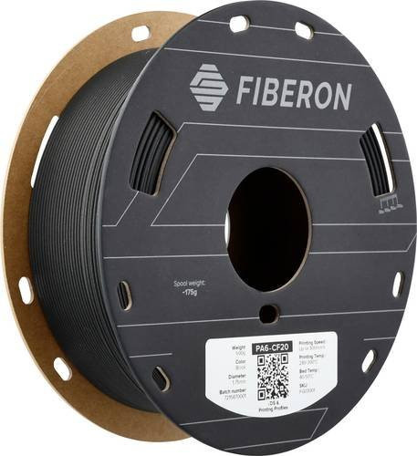 Polymaker Fiberon PA6-CF20 Filament Kohlefaserverstärkt Schwarz 1,75 mm 500 g - Bild 1