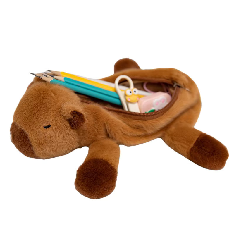 GEGENUOYI Plüsch Federmäppchen mit Tierdesign für Kinder als Schreibwaren-Aufbewahrungstasche - Bild 2