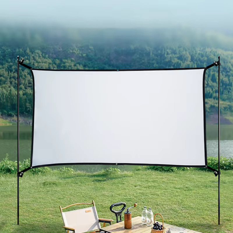 SD&HI Tragbare Projektorleinwand in Weiß für Heimkino-Filme mit HD-Anzeigebildschirm - Bild 4