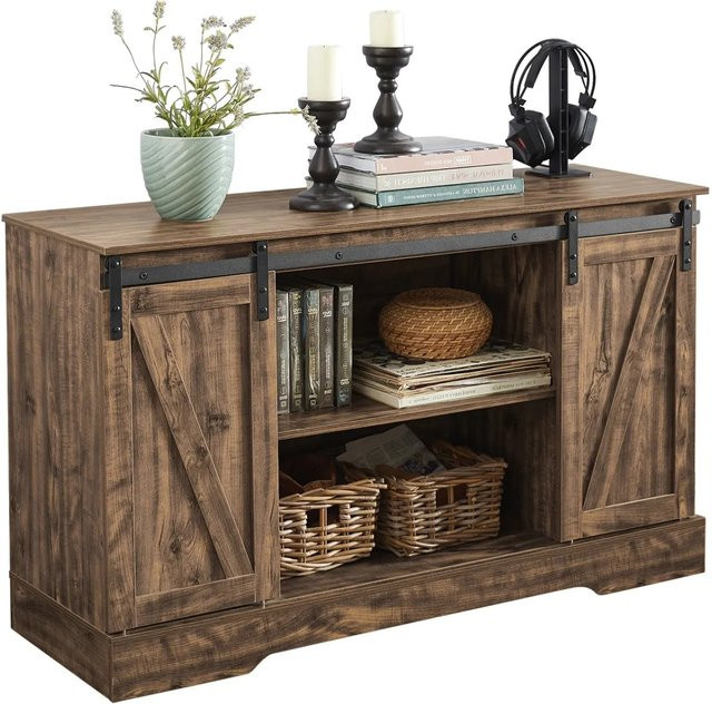 SoBuy Sideboard FSB60-N Kommode als Wohnzimmerschrank und Küchenschrank in Braun, B/H/T: 120 x 70 x 40 cm - Bild 1