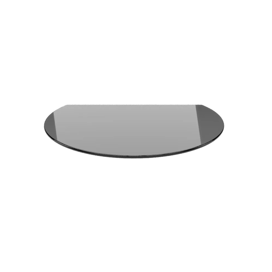 ECOfoxx Funkenschutzplatte aus Glas mit Kreisabschnitt, Schwarz, Breite: 120 cm, Tiefe: 105 cm - Bild 2