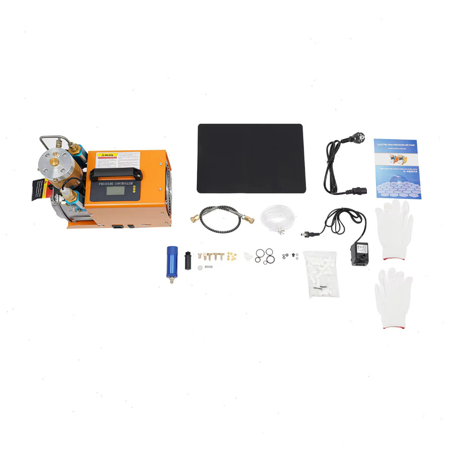 Bymaocar Tragbarer PCP-Luftkompressor Elektrische Hochdruck-Luftpumpe mit Smart-Steuerung und Öl-Wasser-Abscheider in Gelb - Bild 4