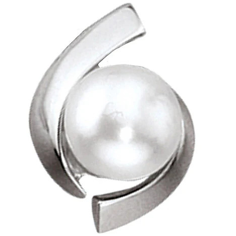 Colfem Anhänger 333 Weißgold, Süßwasser Perle, Unisex - Bild 1