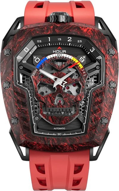 Tsar Bomba Herrenuhr Automatik, Edelstahl, 42 mm, Kautschuk, Schwarz - Bild 1
