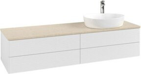 V&B Waschtischunterschrank Antao mit Frontstruktur in Weiß, B/T: 160 x 50 cm - Bild 1