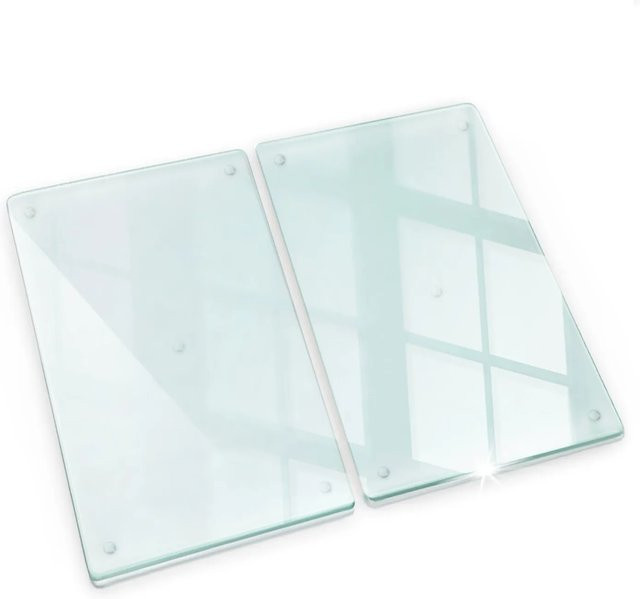 Tulup Schneidebrett aus Glas, 2 Stück, transparent, rechteckig, B/T: 52 x 30 cm - Bild 1