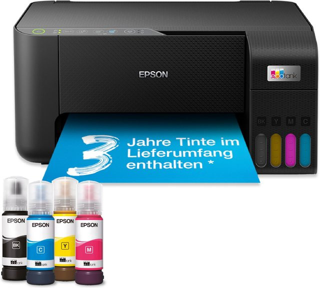 Epson EcoTank ET-2864 Multifunktionsgerät DIN-A4 WLAN-Tintentankdrucker in Schwarz mit Drucken, Scannen und Kopieren - Bild 1