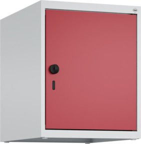 C+P Aufsatzschrank 7035/3003 mit Sicherheits-Drehriegel und 1 Abteil in Lichtgrau oder Rubinrot, B/T/H: 50 x 40 x 50 cm - Bild 1