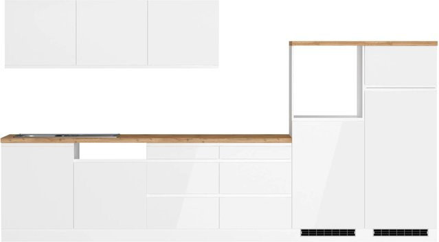 Held Küchen Küchenzeile Gera in Weiß/Wotan, Breite: 360 cm, Tiefe: 60 cm, Höhe: 166 cm - Bild 1