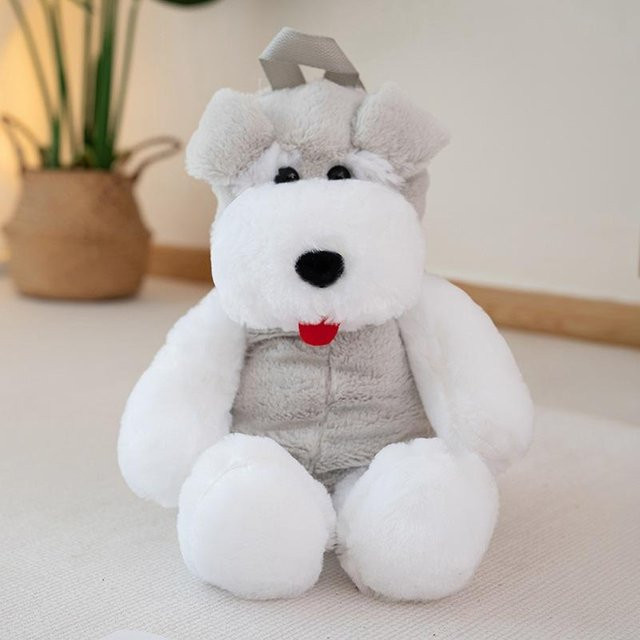 Schnauzer Rucksack Plüschtier, Welpenhund Puppe, Handpuppe, 45cm - Bild 1
