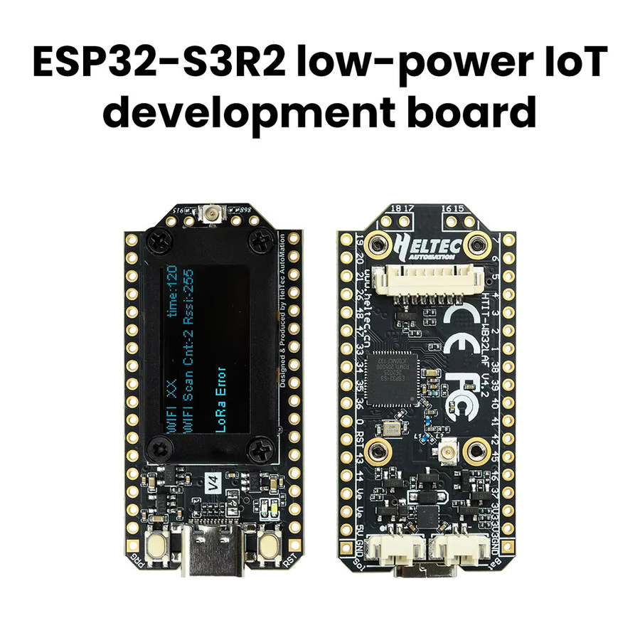 Gaqqee WiFi LoRa 32 V4 ESP32-S3R2 IoT-Entwicklungsboard mit Bluetooth, WiFi und 0,96-Zoll-Display in Schwarz - Bild 2