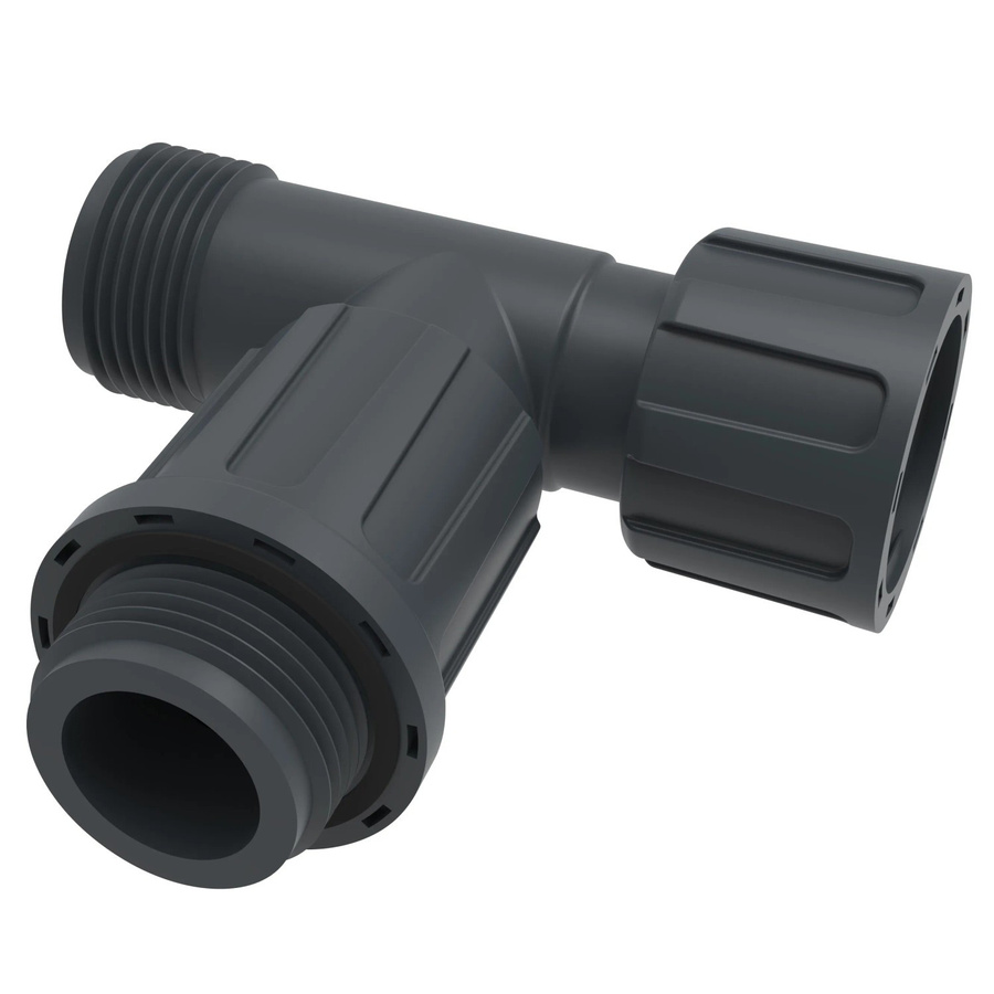 Floraworld T-Ventilverbinder mit flexiblem Gewindeteil, 2 x 1 Zoll (25 mm) IG und 1 x 1 Zoll (25 mm) AG - Bild 2