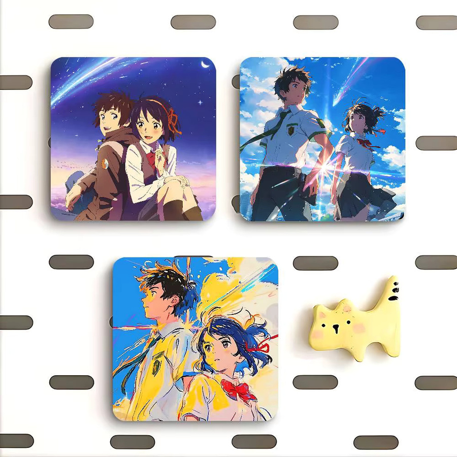 Personalisierter Anime Film Y-Your N-Name Kühlschrankmagnet, quadratischer magnetischer Aufkleber in Multicolour - Bild 4